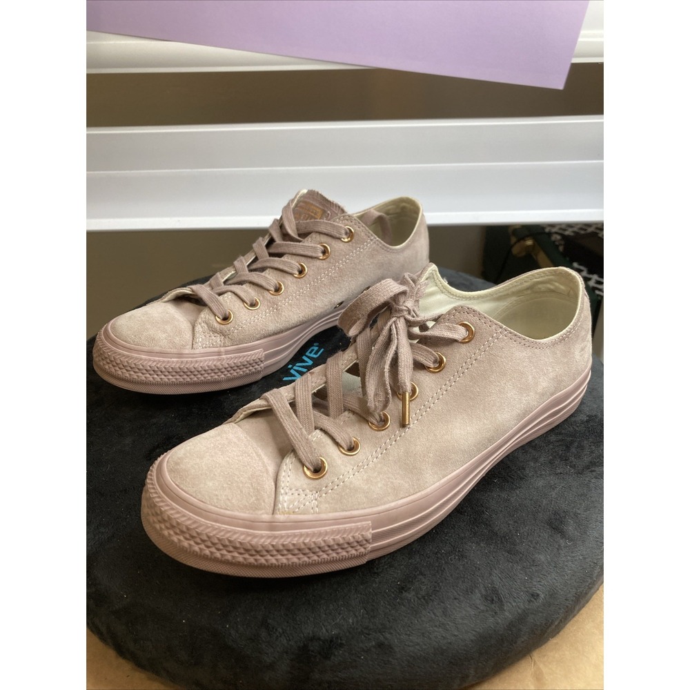 Used Converse Chuck Taylor All Star Low Top Bisque/Blush Gold 158411C Size 9.5